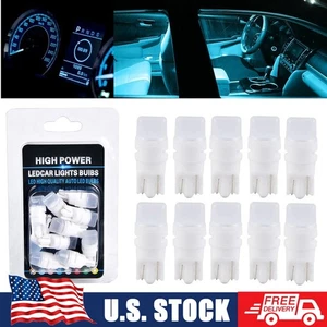 10x T10 192 168 LED Bulbs Car Instrument Panel Trunk Door Light 8500K Light Blue - Picture 1 of 12