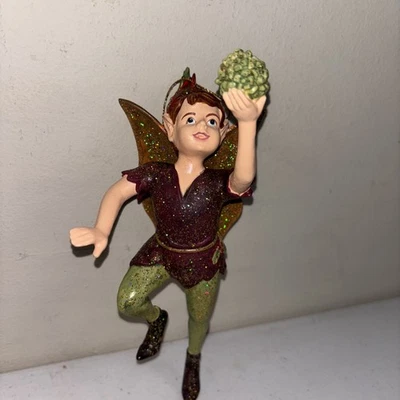 Sparkle Peter Pan 带翅膀圣诞树装饰品 8 英寸 — 第 1/4 张图片