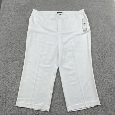 Pantalones de pierna ancha Lauren Ralph Lauren para mujer 20 W blancos nuevos con etiquetas Foto 1 de 4