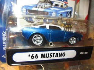66 MUSTANG FORD muscle machine funline 1/64 04 VOTE EDITION blue - Picture 1 of 3