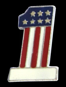 USA 1 PATRIOTIC VEST PIN * MADE IN USA * MOTORCYCLE BIKER JACKET PIN - Picture 1 of 3