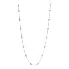 1.50 Carat Diamond by the Yard Necklace G SI 14K White Gold 14 stones 20 inches