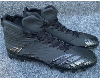 Adidas Freak X Carbon Mid Black Football Cleats BW0866 Mens Size 18 New - Image 1 of 4