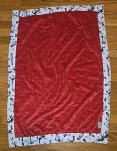 TREND LAB Dr. Seuss THE CAT in the HAT Baby Blanket Red Minky Stars 25x40" Soft - Picture 1 of 4