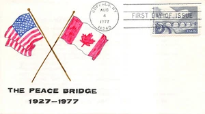 1721 13c Peace Bridge Sandra Haimerl hand painted cachet,"of the period [368794] - Picture 1 of 1