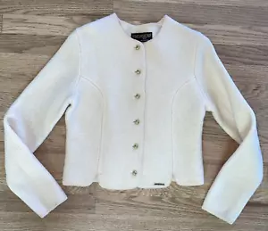 GEIGER Tyrol Austria ~Damen 38 /40~ 100% Wolle Knopf Sakko~ELFENBEIN Creme - Bild 1 von 8