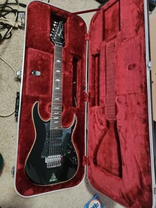 Ibanez Universe Steve Via 7 String Guitar, Piano Black - Picture 1 of 5