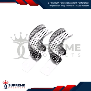2 PCS RDM Polident Excellent Perforated Impression Tray Partial RT Auto Holder - Picture 1 of 1