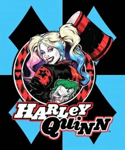 DC Comics Suicide Squad Harley Quinn Joker Plush Throw Blanket Twin Size - Picture 1 of 1