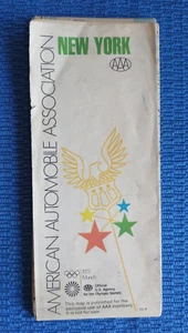 vintage NY New York Road Map 1972 AAA Olympic series - Picture 1 of 7