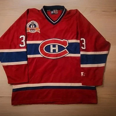 Camiseta De Colección Patrick Roy Montreal Canadiens Starter CCM HOCKEY XL Stanley Cup 93  Foto 1 de 4