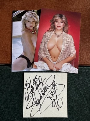 (BF1) SAMANTHA FOX ORIGINAL SIGNED AUTOGRAPH CARD SINGER GLAMOUR MODEL ACTRESS - Image 1 of 2