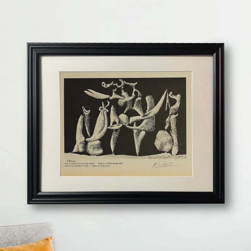 Pablo Picasso 手工签名原版印刷品带真品证明和 3,500 美元评估 — 第 1/4 张图片