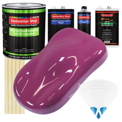 Kit de pintura para automóvil de capa base de uretano de bajo VOC de galón magenta Foto 1 de 4