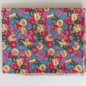 Daisy Kingdom Alphabears Tossed Letters Cotton Quilting Fabric 1.5yd x 45" - Picture 1 of 8
