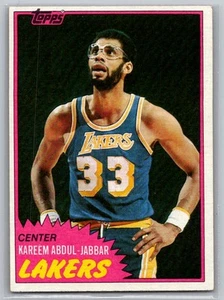 1981-82 Topps Kareem Abdul-Jabbar #20 - Los Angeles Lakers - Picture 1 of 2