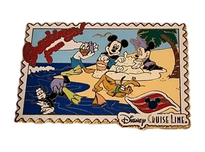 Disney Pin Mickey and Friends Greetings Postcard Cruise Line DCL LE 750 56565 - Picture 1 of 5