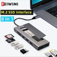 8 In 1 USB C Hub to 4K HDMI with M.2 SSD Box Interface USB C Adapter Splitter...