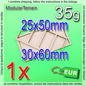 1x 1x4 Movement Tray 30x60mm or 25x50mm Bases Removable Grid Warhammer Old World - Imagen 1 de 9