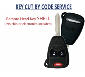 CUT BY CODE + 3 Button Remote Head Key SHELL CASE  for CHRYSLER OHT M3N - Bild 1 von 5
