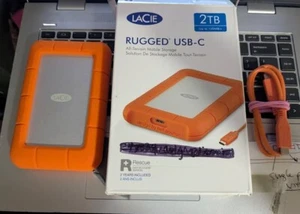 LaCie 2TB Rugged USB-C Portable Hard Drive 1 x USB-C 3.1 Model STFR2000800 Used - Picture 1 of 1