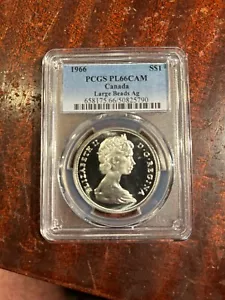 Gema de dólar de plata Canada PL 1966 GRADUACIÓN PROFESIONAL PL 66 leva - Imagen 1 de 1