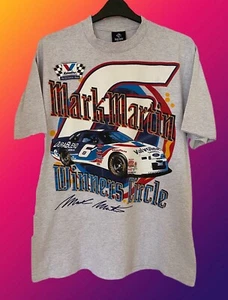 Vintage 1996 NASCAR Mark Martin 6 T-Shirt USA Racing Single Stitch XL P2P: 23” - Picture 1 of 4