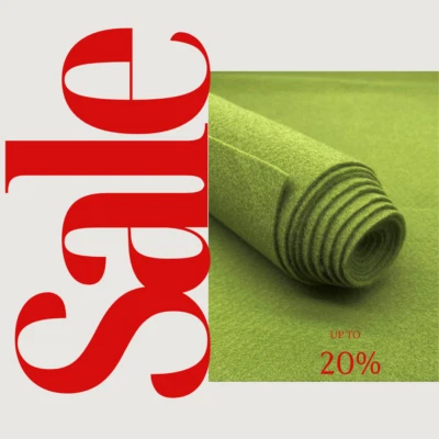 OLIVE - Craft Felt By Yard 72" Wide Acrylic Felt - Soft and Durable - Image 1 of 2