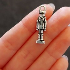 Pack of 10 Tibetan Silver Toy Soldier Pendant Charms Nutcracker 27mm x 7mm