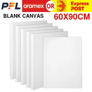 5x Artist Canvas Blank Stretched Art Large White Range Oil Acrylic Wood 60X90CM - Picture 1 of 8