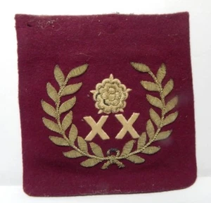Large WW2 Lancashire Fusiliers Large Bullion Badge patch 1/8th Battalion XX  - Picture 1 of 5