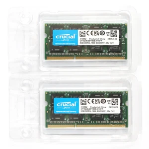 Crucial 16GB (2x8GB)DDR3L 1600MHz SODIMM 2RX8 1.35V Laptop Memory RAM - Picture 1 of 1