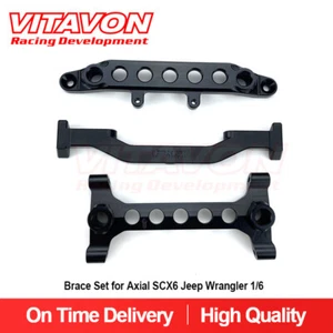 Vitavon SCX6 CNC Alu #7075 Brace Set for Axial SCX6  Trail Honcho 1/6 Black - Picture 1 of 6