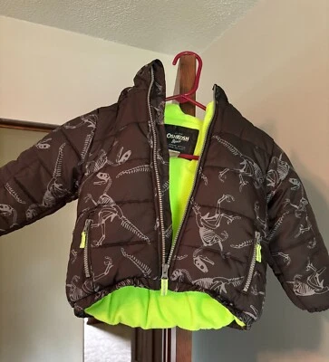 EUC...Oshkosh B Gosh мальчиков «DINO» пуховик куртка, размер 3T - Изображение 1 из 4