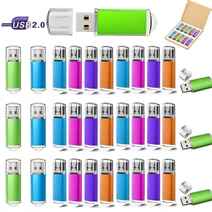 16GB 8GB 4GB 2GB 5/10/100PCS Lot USB2.0 Flash Drive Blank Media Thumb Drives - Picture 1 of 15