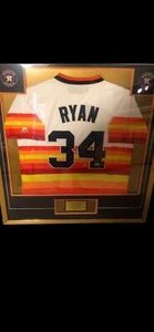 🔥 NOLAN RYAN HOUSTON ASTROS FRAMED RAINBOW MAJESTIC JERSEY JSA 🔥HOF - Picture 1 of 7