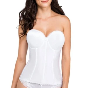 U Choose Va Bien 513 Reloj de arena satinado suave Bustier sin correas Sujetador de novia UW Nuevo con etiquetas - Imagen 1 de 1
