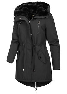Softy outerwear women's parka jacket winter jacket zip hood teddy lining 70201101