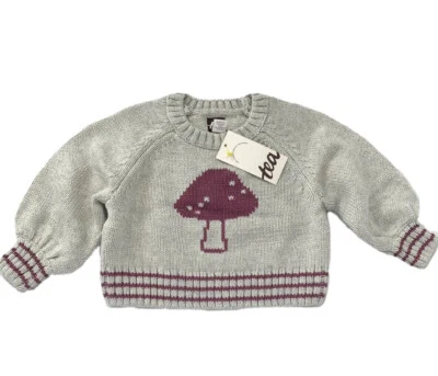 Nuevo con etiquetas Suéter de Vacaciones de Invierno Colección Tea Niñas 3-6 Meses Gris Seta Foto 1 de 4