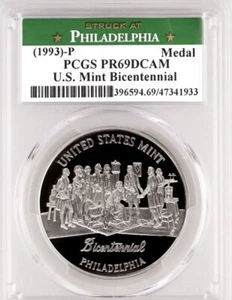 1993 U.S. MINT BICENTENNIAL Silver PCGS PR69💥FLAWLESS QUALITY💥 - Picture 1 of 4
