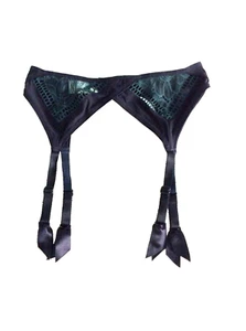 Huit 8 Women Black Garter Belt Size 1 - Picture 1 of 12