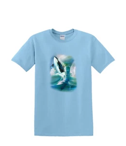 T-Shirt S to 2XL 3XL - ORCA BREAK THROUGH - WHALE MARINE NATURE Adult - Picture 1 of 36