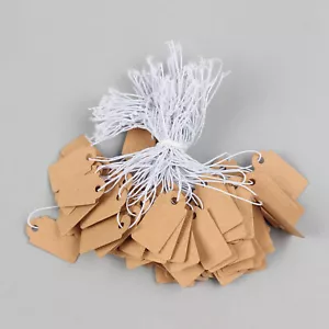 500 Pieces Marking Tags Kraft Price Tags Writable Blank Price Labels Display Tag - Picture 1 of 1