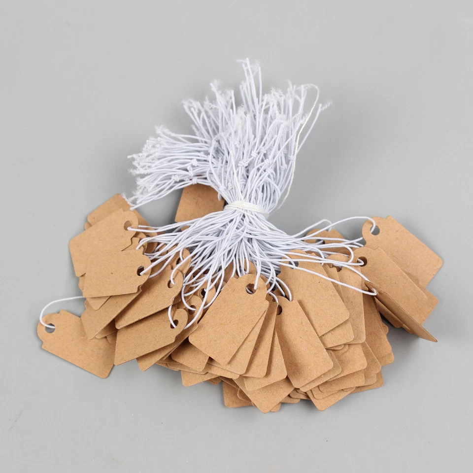 500 Pieces Marking Tags Kraft Price Tags Writable Blank Price Labels Display Tag - Image 1 of 1