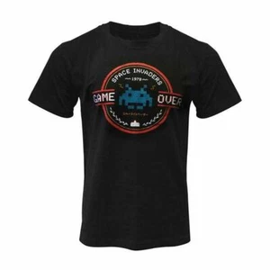 Unisex XL Gaming T Shirt Space Invaders Game Over Retro Video Game Arcade Tee - Picture 1 of 1