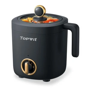 Hot Pot Electric Pot for Cooking, Ramen Cooker 1.2L, Non-Stick Portable Noodl... - Picture 1 of 7