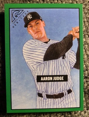 Topps Gallery 2017 - Heritage Aaron Judge #8 verde/250 (RC)(tarjetas fotográficas de 1950) Foto 1 de 3