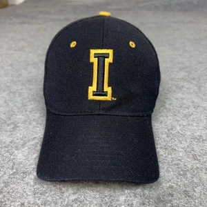 Iowa Hawkeyes Hat Cap Fitted 7 1/4 Mens Black Yellow NCAA Football College Logo - Picture 1 of 7