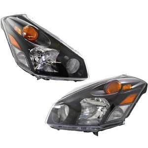 For 2005-2009 Nissan Quest Pair Headlights Driver and Passenger Black Bezel - Picture 1 of 5