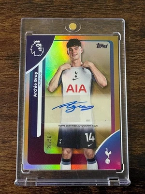 2025-26 Topps Premier League Archie Gray Auto Gold Foil 26/50 - Image 1 of 2
